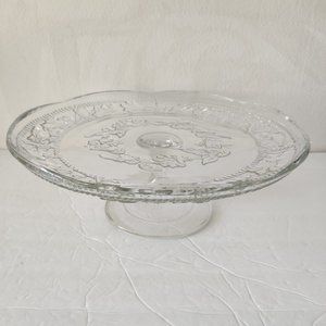 Footed Glass Cake Platter